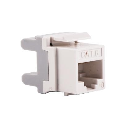 China PC + Phosphor Bronze 180 Degree UTP Cat.6 Keystone Coupler RJ45-RJ45 8P8C Jack for sale