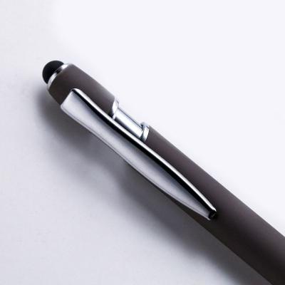 China Office & School Pen New Design Ballpoint Pen Metal Press Pen With Logo Ballpoint Soft Touch Ballpoint Pen With Stylus Pen for sale