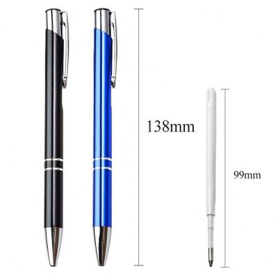 China Office & Promotional Aluminum Pen Custom Metal Ball Pen Logo Ballpoint Personalized Advertising Cheap School With Company Rollerball Gift for sale