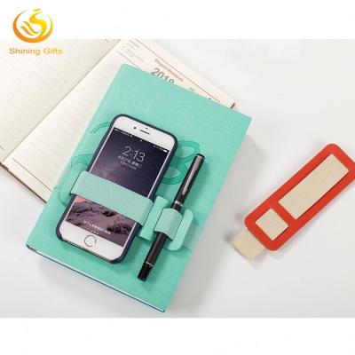 China Wholesale PU Embossed Leather Notebook Diary Hard Cover Notebook With Elastic Phone Pen Holder 2022 for sale