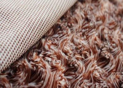 China Weft Knitted PV Plush Fabric  / Long Pile Faux Fur Fabric With SGS Certificate for sale