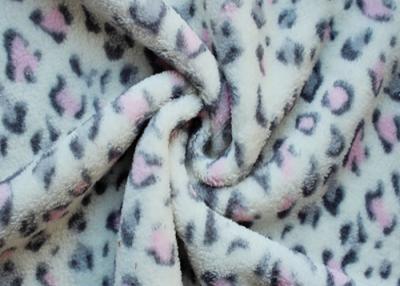 China Fashionable Leopard Print Fleece Fabric Flame Retardant 2.5-3.5 Color Fastness for sale