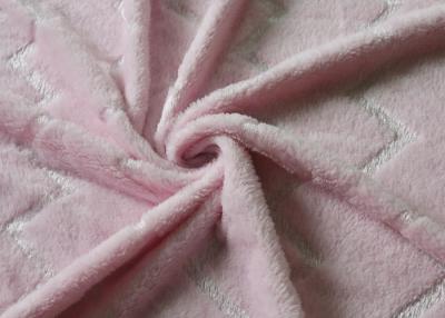 China 5mm Bright Silk Flannel Fleece Fabric Pink Color Skin Friendly for sale