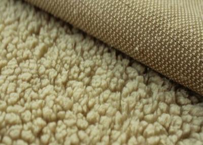 China Beige Color Berber Fleece Fabric Cloth Lining 100% Polyester With SGS Certification for sale