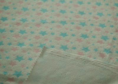 China Lovely Star Pattern Printed Soft Minky Fabric Shrink - Resistant for sale