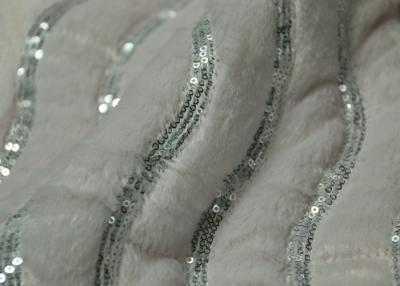 China Embroider Pv Plush Fabric For Wedding Dress 3.5-4.5 Color Fastness for sale