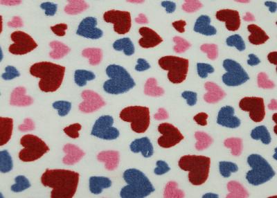 China Eco - Friendly Heart Fleece Fabric For Blankets 150D Yarn Count  for sale