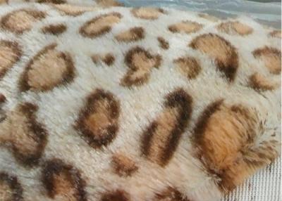 China Tela personalizada da cópia da pele animal, tecido de algodão PV-138 do leopardo à venda