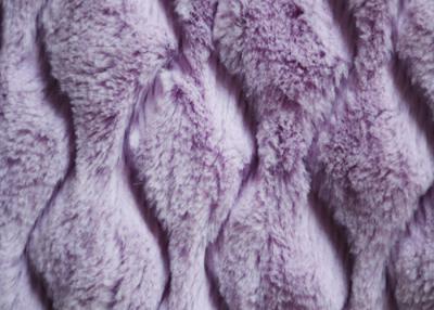 China 75D / 155D Purple PV Plush Fabric For Clothes OEM / ODM Available for sale