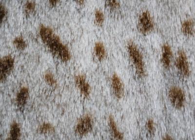 China 10mm Pile Long Animal Skin PV Plush Fabric Flame Retardant For Women Dress for sale