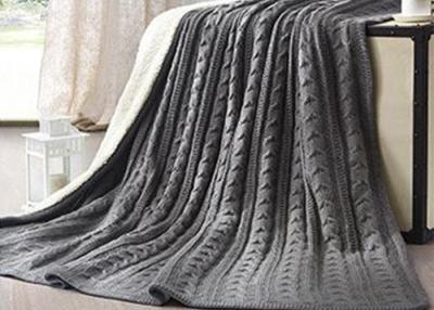 China Warm Dark Knitted Sofa Wool Blanket Shrink - Resistant 160-330gsm for sale