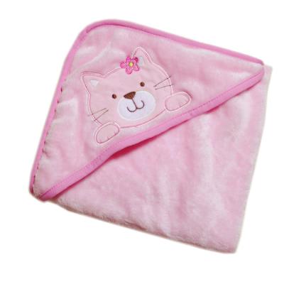 China Winter Owl Pattern Sherpa Fleece 100 Percent Polyester Blanket Pink / White For NewBorn for sale