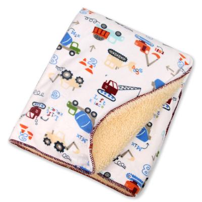 China Eco - Friend Customized Lightweight Polyester Baby Blanket Warped Knitting for sale