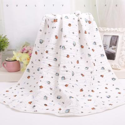 China Custom Muslin Cotton Wrap Bamboo Fabric Baby Swaddle Blankets With Warped Knitting for sale