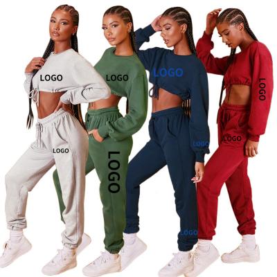 China New autumn and winter breathable women jogging suit ladies sweat suits two-piece loungewear tracksuit for ladies for sale