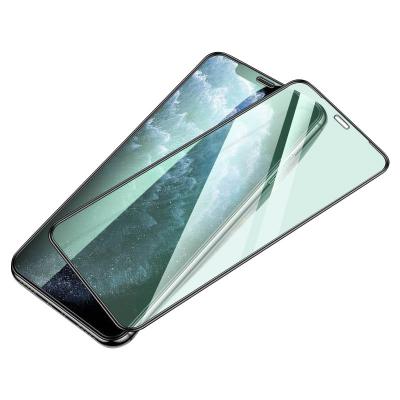 China Hd green light eye protection anti-drop explosion-proof airbag spoiled film mobile phone protective film toughened screen FOR iphone 11 for sale