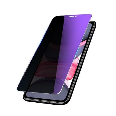 China 180 Degree Anti-Explosion Anti-Blue Peep Left-Right Movable Toughened Film Drop Screen Glass For iPhone Pro Max for sale