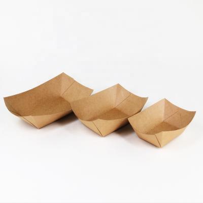 China Recycled Materials Custom Printed Biodegradable Disposable Brown Kraft Paper Lunch To Go Container For Snacks Fast Food for sale