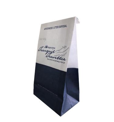 China Disposable waterproof paper barf bag airplane vomit bag for sickness cleaning for sale