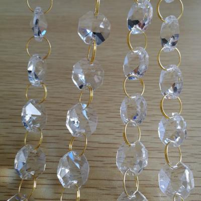 China Europe Wedding Strands Crystal Garland Chain With Gold Ring MH-12865 for sale