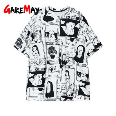 China Oversized Tee Garemay T-shirt Things Harajuku Style Regular Weirdest Funny Short Women's T-shirt T-shirt Femme for sale