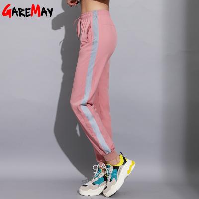 China Wholesale Breathable Striped Harem Pants Loose Pants Side Thoughtful Casual Pants For Women Jogger Pants Sweatpants Women for sale