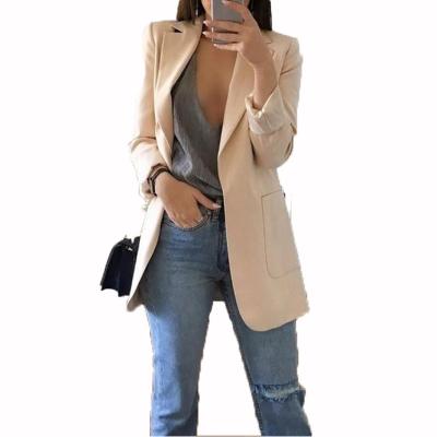 China 2021 breathable ladies fashion lapel slim cardigan female suit women oversized blazer formal jacket for sale