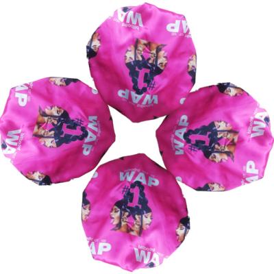 China Comfortable No Logo Reversible Custom MOQ Women Lady Hair Silk Satin Printing Cowls for sale