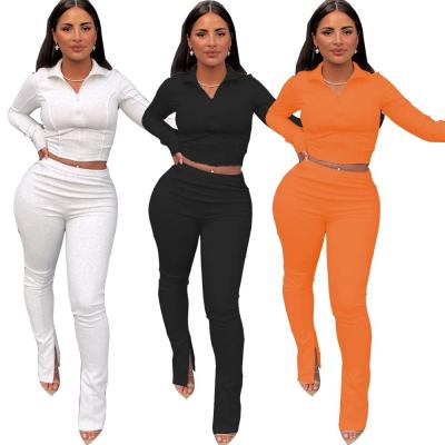 China 2021 Breathable Hot Selling 2 Pieces Teams Long Sleeves Fall Clothing Women Sweats Pants Sets for sale