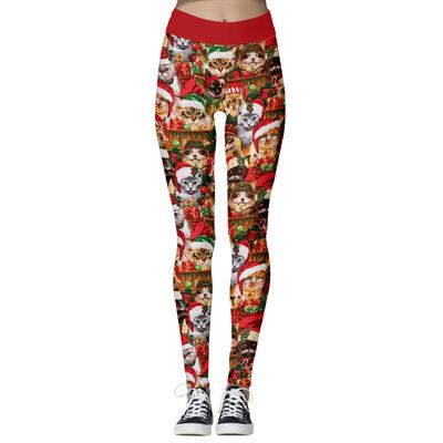 China New Fashion Elastic High Quality Christmas Gaiters Breathable Hot Selling Super Soft Waist Pants for sale