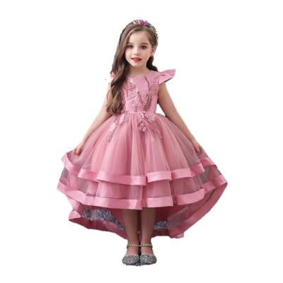 China Princess Party Baby Girl Birthday Dress Breathable Hot Selling Elegant Layered Girl for sale