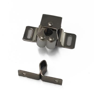 China Push-to-End System Metal Double Roller Hook Magnetic Door Catcher Cabinet Door Latch for sale