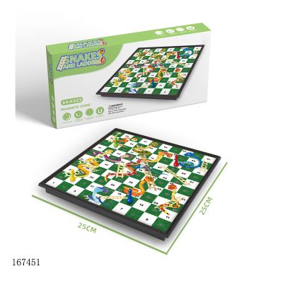 China 2022 Hot Selling Size Big Chess Board Plastic Portable Magnetic Snakes And Ladders Board Game Plastic Chess Set For Kids Gift for sale