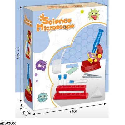 China New DIY Plastic Model Kids Plastic Science Toys Microscope Education Toy Set With Plastic Test Tube for sale