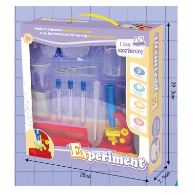 China New Arrival Kid Plastic Educational Toys Plastic Glasses And Science Experiment Kit Min Microscope Plastic Toys With Light for sale