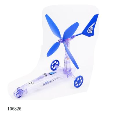 China Hot Selling DIY Plastic Smart Educational Gift Learning Wind Powered Car in Toys Car Kit for Children for sale