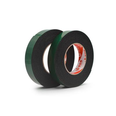 China 0.5-3mm Thickness Double Side PE Foam Tape Green Film PE/EVA Waterproof Self Adhesive Waterproof Foam Tape for sale