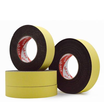 China Waterproof Die Cut Tape 2mm Thick Side EVA Foam Sponge Waterproof Strong Black Adhesive Single Die For Door Or Window for sale