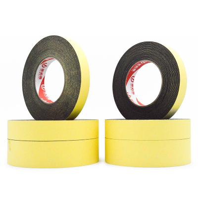 China Heat Resistant Die Cut Tape 1mm Thick Side EVA Foam Sponge Waterproof Strong Black Adhesive Single Die Cut For Door Or Window for sale