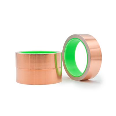 China China Heat Resistant Wholesale Self Adhesive Strong Paste Free Sample Conductive Copper Foil Emi Shielding Tape for sale