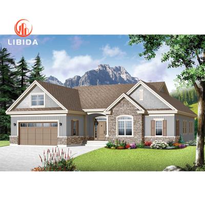 China Modern prefab cottages/prefab hut building materials 2 bedroom house/pavilion dormitory for sale