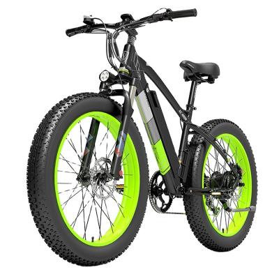 China LANKELEISI XC4000 1000w aluminum alloy electric bicycle tire bike 48v18ah lithium battery 26 inch fat mountain bike snow electric bike for sale