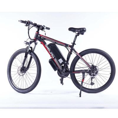 China Aluminum Alloy E Bike 48V 13Ah 350W Mountain Power Time Charging C6 E Bike Bicycle 26 Inch Electric Bicycle for sale