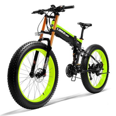 China ITLY big fat alloy lankeleis XT750PLUS fork 48V 10AH 1000W folding mountain bike ebike aluminum electric bicycle for sale