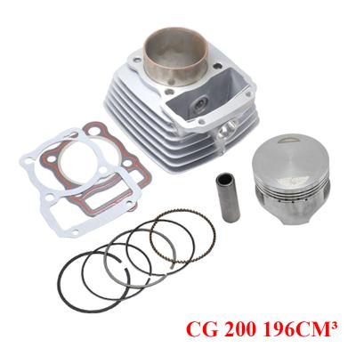 China Air Cooled Piston Ring Gasket Motorcycle Cylinder Kit 63.5mm 196cm3 For CG200 CG Air Cooled 163FML Engine Parts. 200 for sale