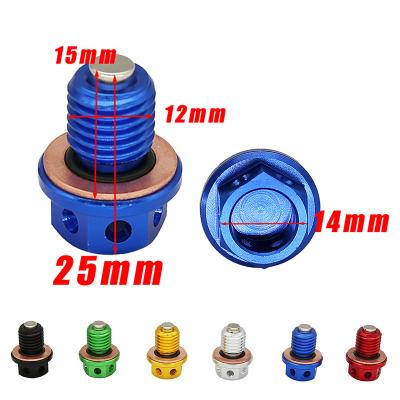 China Magnetic Oil Drain Screw 6 Color Engine Oil Drain Bolt Plug For 50cc 90cc 110cc 125cc-160cc Lifan YX Zongshen Loncin Honda Kawasaki Suzuki for sale