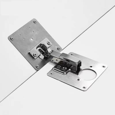 China Modern Factory Price Furniture Door Hardware Stainless Steel Cabinet Hinge Repair Plate With Screws for sale