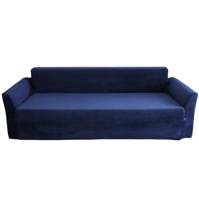 China High Quality Double Seat Sofa Cover Elastic Breathable Comfort Mulan Velvet Sofa Cover Sofa Protector Solid Color for sale