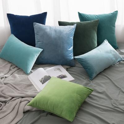 China Wholesale Portable Soft Square Pillow Case Luxury Velvet Cushion Cover for Sofa Bedroom Car 18 x 18 inch 45 x 45 cm Tile Cover for sale