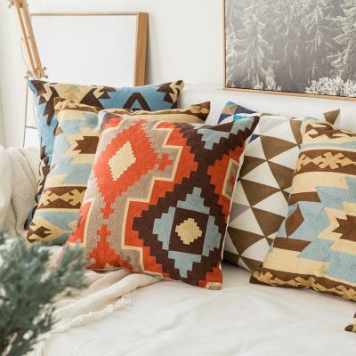 China 2022 Sofa Cushion Cover Luxury Tribal Style Fashion Boho Macrame Pillow Cover 18x18 Non-Toxic Ethnic Bohemian Decor Embroidery Pillow Case for sale